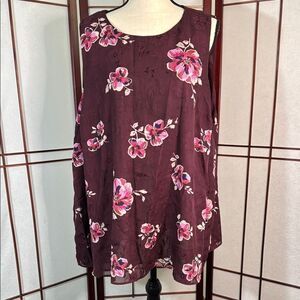 Torrid Pink and Purple Relaxed Tank Top